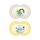 MAM Original Πιπίλα Σιλικόνης 6 - 16 Μηνών Άσπρο/Κίτρινο 2 τεμάχια