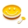 MUNCHKIN Smile 'n Scoop Πιάτο Φαγητού σε Σχήμα Χαμόγελου και Κουταλάκι Κίτρινο 9m+