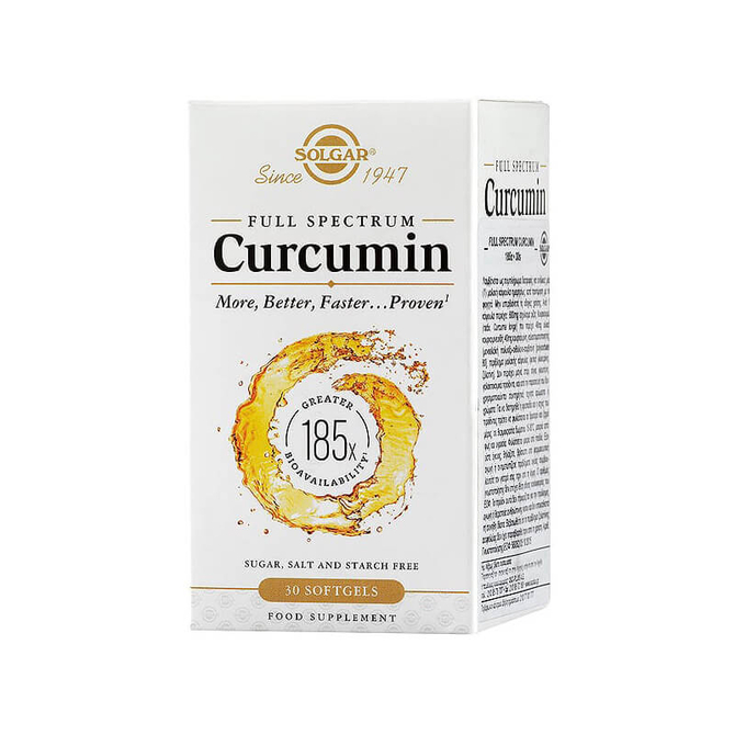SOLGAR Full Spectrum Curcumin Συμπλήρωμα Διατροφής Με Κουρκουμίνη 30 softgels
