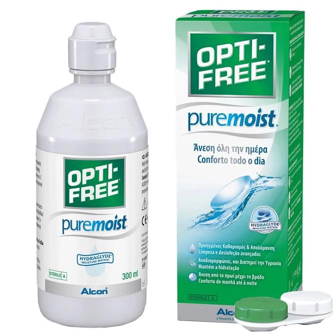 ALCON Opti-Free Pure Moist Διάλυμα Απολύμανσης Πολλαπλών Χρήσεων 300ml