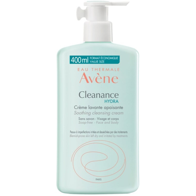 AVENE Cleanance Hydra Creme Lavante Καταπραΰντική Κρέμα Καθαρισμού Προσώπου 400ml