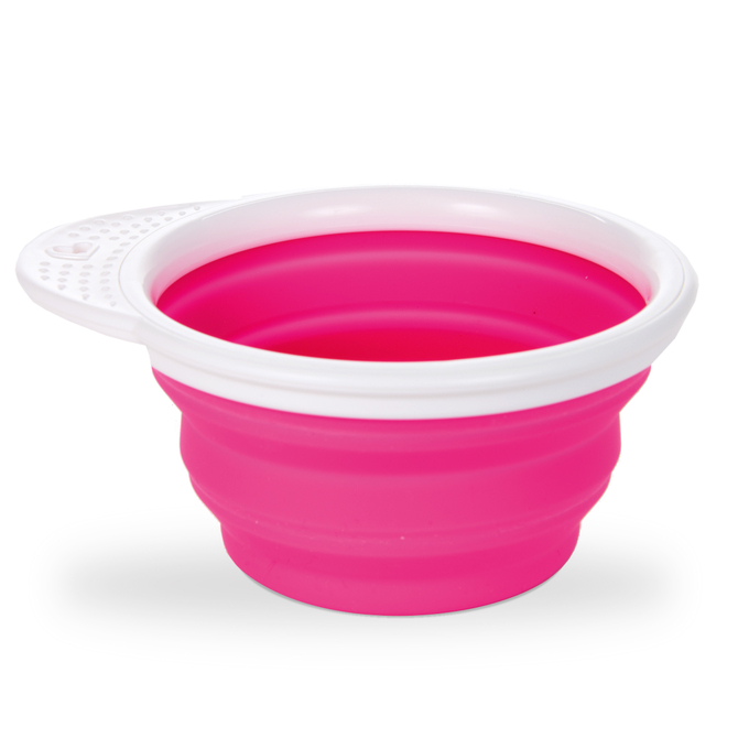 MUNCHKIN Go Bowl Silicone – Μπολ που «μαζεύει» από σιλικόνη Για παιδιά 6+ μηνών – Ροζ