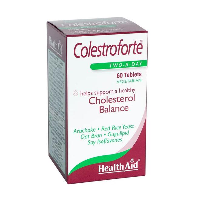 HEALTH AID Colestroforte -Συμβάλλει στην Διατήρηση της Χοληστερίνης σε Καλά Επίπεδα  60 ταμπλέτες