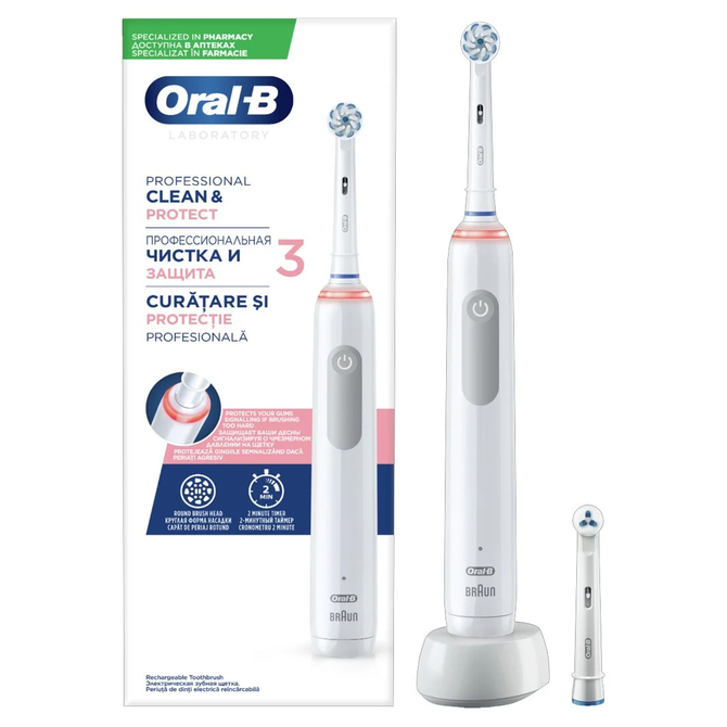 ORAL-B Laboratory Professional Clean & Protect 3 Ηλεκτρική Οδοντόβουρτσα 1 Τεμάχιο