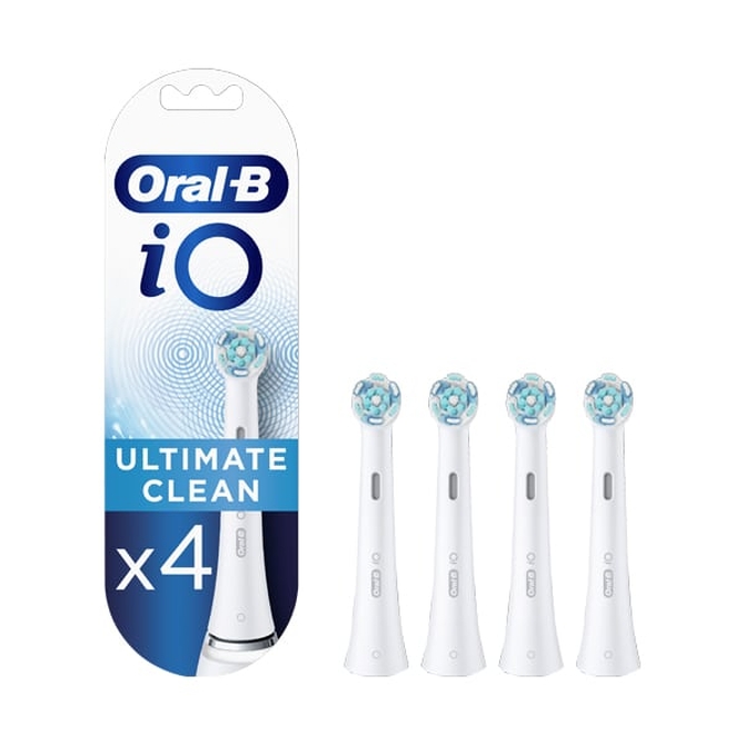ORAL B iO Ultimate Clean Ανταλλακτικές Κεφαλές Βουρτσίσματος Για Ηλεκτρική Οδοντόβουρτσα Άσπρες 4τμχ