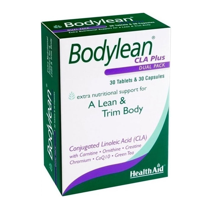 HEALTH AID Bodylean CLA Plus Μετατρέπει το Λίπος Σε Ενέργεια 30 κάψουλες & 30 ταμπλέτες