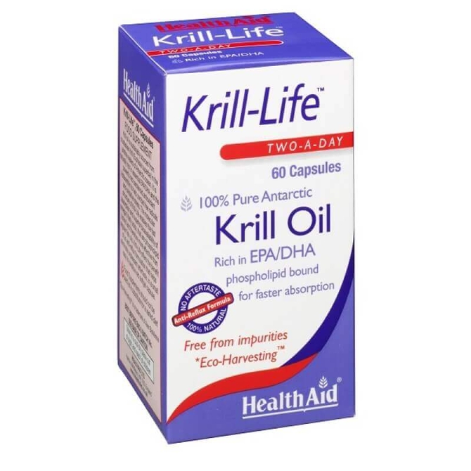 HEALTH AID Krill Life Για την Καλή Λειτουργία της Καρδιάς και το Κυκλοφορικό 60 κάψουλες