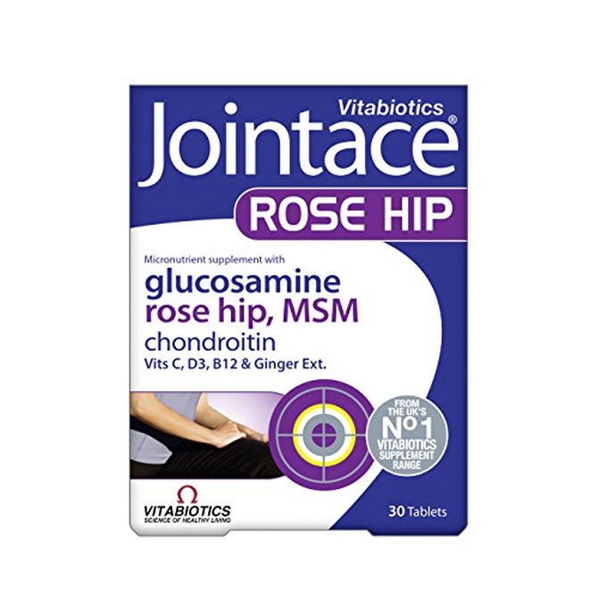 VITABIOTICS Jointace Rose Hip Με Γλυκοσαμίνη, Χονδροϊτίνη και MSM - Συμβάλλει στην Ευκαμψία των Αρθρώσεων 30 ταμπλέτες