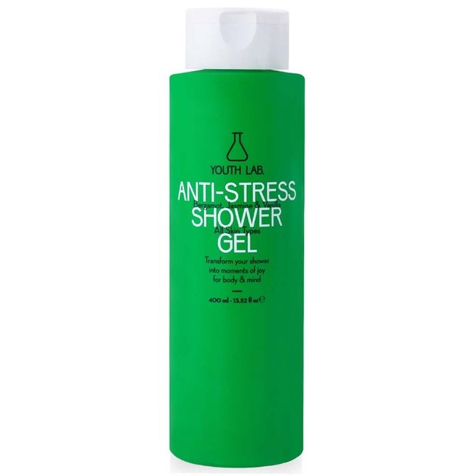 YOUTH LAB Anti Stress Shower Gel Καθαρισμού Σώματος Με Περγαμόντο, Γιασεμί & Βανίλια 400ml