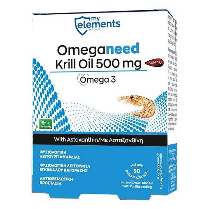 MY ELEMENTS Ωmeganeed Krill Oil 500mg 30 κάψουλες