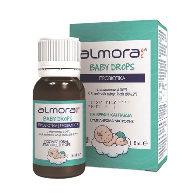 ELPEN Almora Plus Baby Drops Προβιοτικά Σε Πόσιμες Σταγόνες Για Βρέφη & Παιδιά 8ml