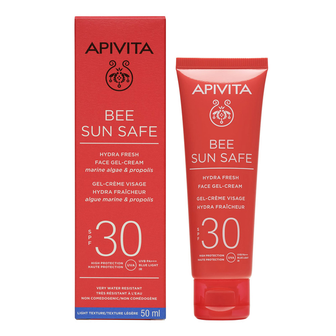 APIVITA Bee Sun Safe Ενυδατική Κρέμα-Gel Προσώπου SPF30 με Θαλάσσια Φύκη & Πρόπολη 50ml