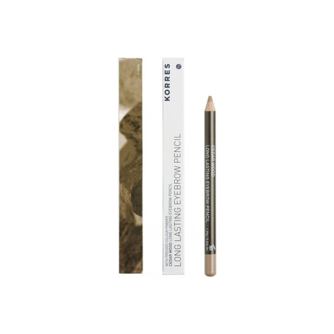 KORRES Cedar Wood Long Lasting Eyebrow Pencil 03 Light Shade Μολύβι Φρυδιών Ανοιχτή Απόχρωση 1.29gr
