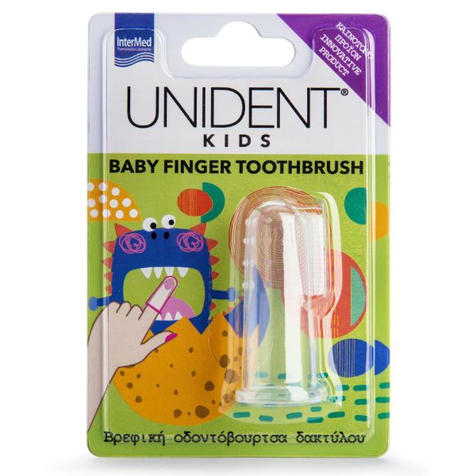 INTERMED Unident Kids Baby Finger Toothbrush Βρεφική Οδοντόβουρτσα Δακτύλου 1 τμχ