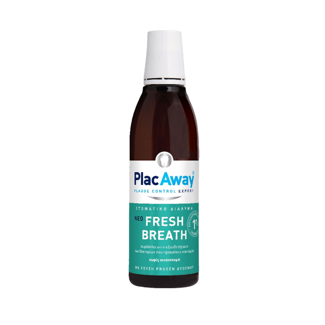 Omega Pharma Plac Away Fresh Breath Στοματικό Διάλυμα Για Αντιμετώπιση Της Κακοσμίας 250ml