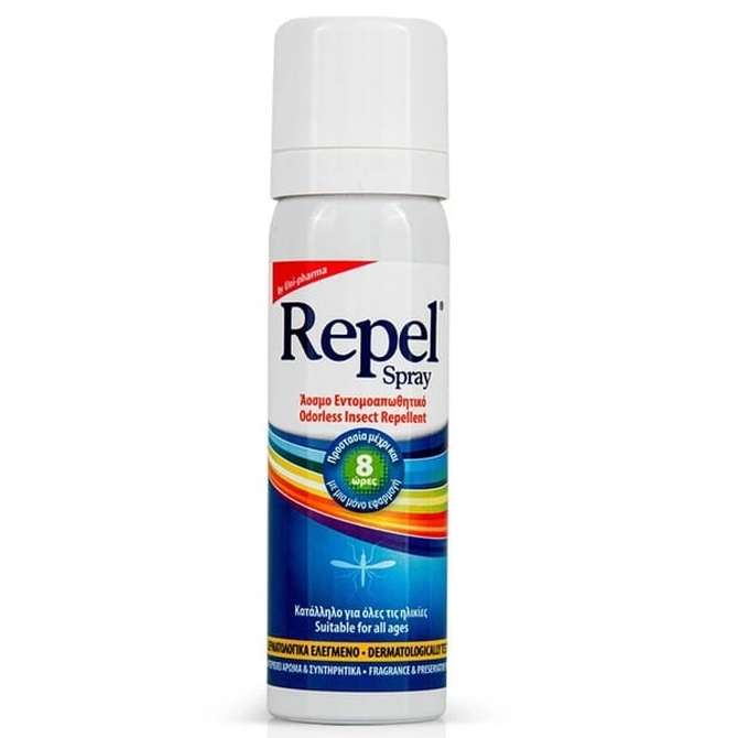 REPEL Spray Άοσμο Εντομοαπωθητικό Με Υαλουρονικό 50ml