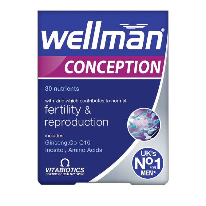 VITABIOTICS Wellman Conception Συμπλήρωμα Για Την Καλή Ανδρική Αναπαραγωγική Υγεία 30 Ταμπλέτες