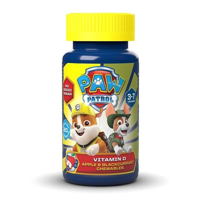 NICKELODEON Paw Patrol Παιδική Βιταμίνη Vitamin D 60 μασώμενα δισκία