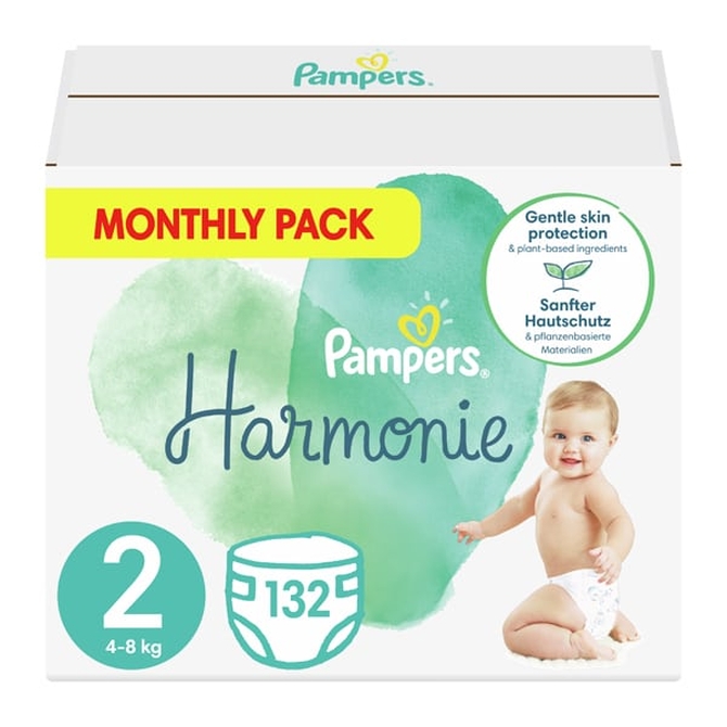 PAMPERS Monthly Pack Harmonie Πάνες Νο 2 4-8kg (132τμχ)