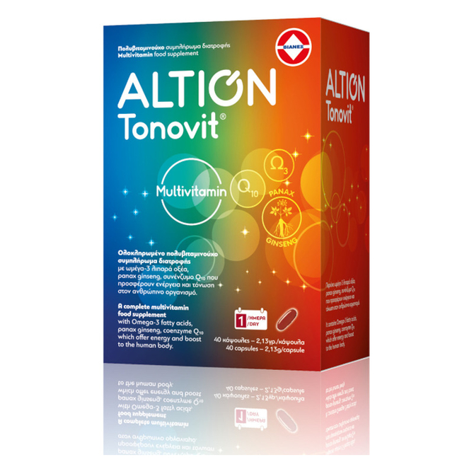 ALTION Tonovit Multivitamin Ολοκληρωμένο Πολυβιταμινούχο Συμπλήρωμα Διατροφής 40 κάψουλες