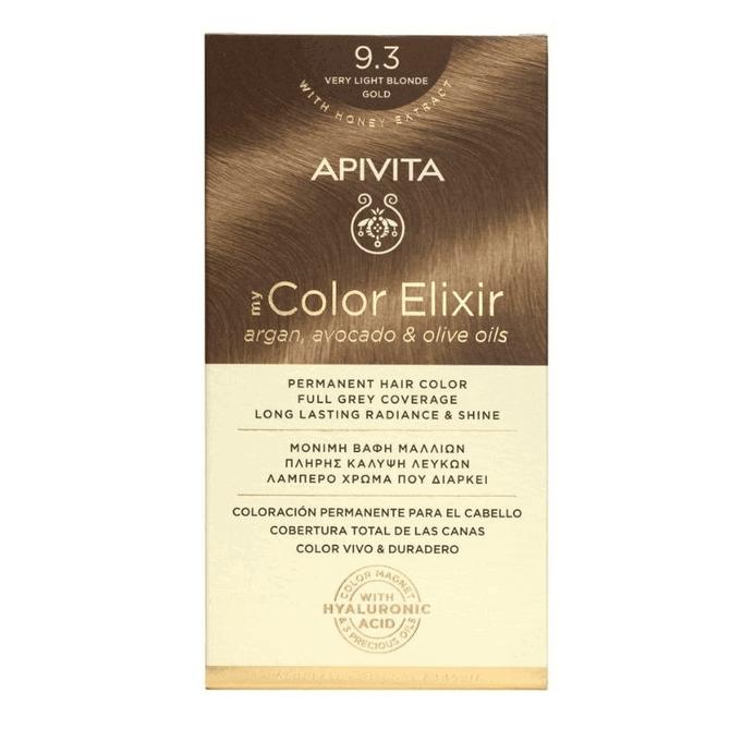 APIVITA My Color Elixir Βαφή Μαλλιών Very Light Blonde Gold 9.3 (Ξανθό Πολύ Ανοιχτό Μελί)