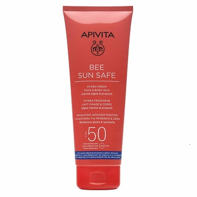 APIVITA Bee Sun Safe Hydra Fresh Ενυδατικό Γαλάκτωμα Σώματος Για Πρόσωπο & Σώμα SPF50 200ml