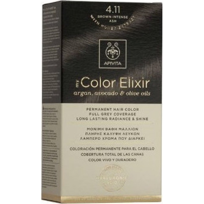 APIVITA My Color Elixir Βαφή Μαλλιών Brown Intense Ash (Καστανό Έντονο Σαντρέ) 4.11