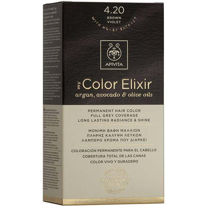 APIVITA My Color Elixir Βαφή Μαλλιών Brown Violet (Καστανό Βιολετί) 4.20