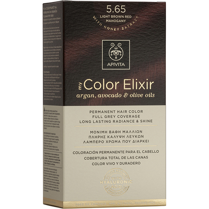 APIVITA My Color Elixir Βαφή Μαλλιών Light Brown Red (Καστανό Ανοιχτό Κόκκινο Μαονί) 5.65