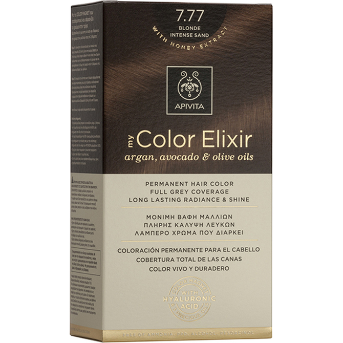 APIVITA My Color Elixir Βαφή Μαλλιών Blonde Intense Sand (Ξανθό Έντονο Μπεζ) 7.77