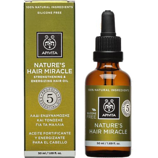 Apivita Nature’s Hair Miracle – Λάδι Ενυδάτωσης και Τόνωσης των Μαλλιών 50ml