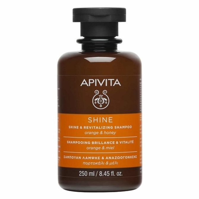 APIVITA Shine & Revitalizing Σαμπουάν Λάμψης και Αναζωογόνησης με Μέλι & Πορτοκάλι 250ml
