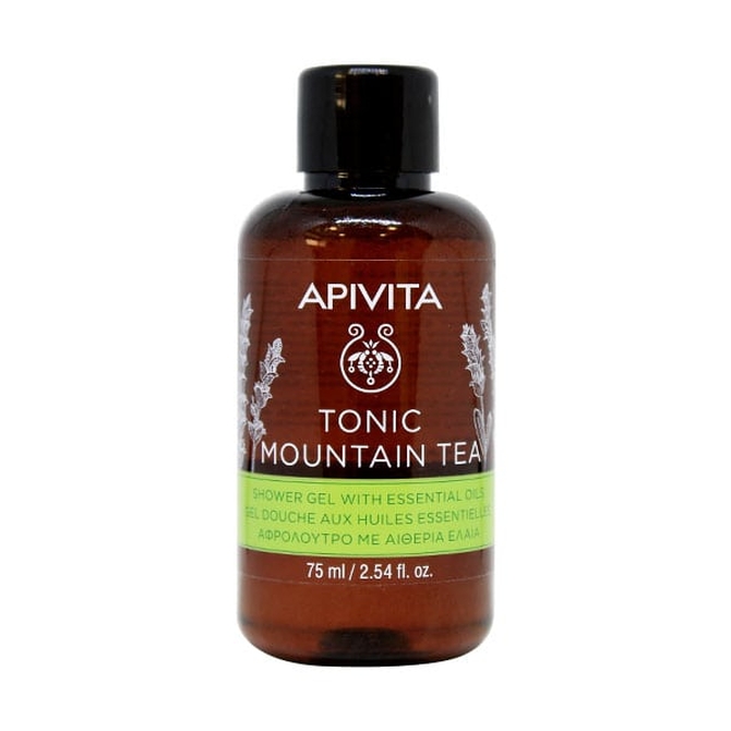 APIVITA Tonic Mountain Tea Shower Gel Αφρόλουτρο Με Αιθέρια Έλαια 75ml