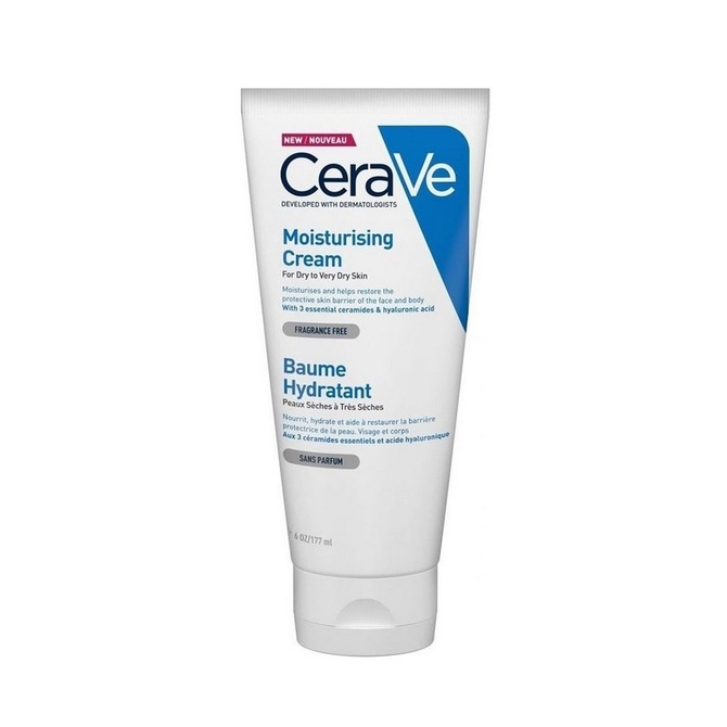 CeraVe Moisturising Cream For Dry To Very Dry Skin Κρέμα Ενυδάτωσης Για Ξηρές & Πολύ Ξηρές Επιδερμίδες 177ml