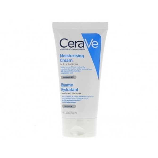 CeraVe Moisturizing Cream For Dry To Very Dry Skin Κρέμα Ενυδάτωσης για Ξηρές Πολύ Ξηρές Επιδερμίδες 50ml