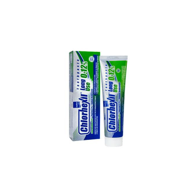 INTERMED Chlorhexil 0,12% Toothpaste Long Use Φθοριούχος Οδοντόκρεμα Κατά της Ουλοοδοντικής Πλάκας 100ml