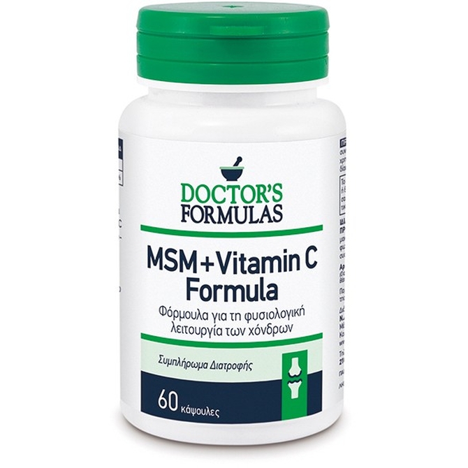 DOCTOR'S FORMULAS MSM & Vitamin C Φόρμουλα Για Την Υγεία Των Χόνδρων 60 κάψουλες