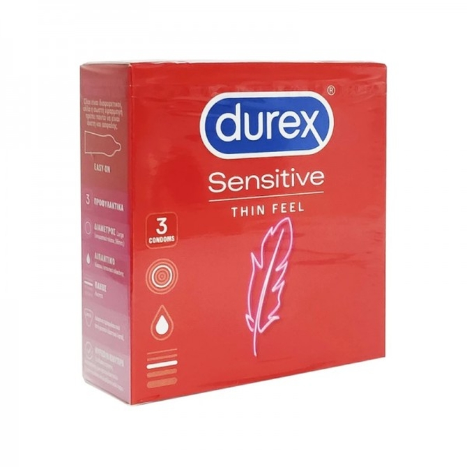 DUREX Sensitive Thin Feel Προφυλακτικά 3 Τεμάχια