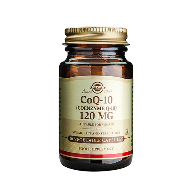 SOLGAR Coenzyme Q-10 120mg Για Ευεξία και Προστασία του Καρδιαγγειακού 30 Φυτοκάψουλες