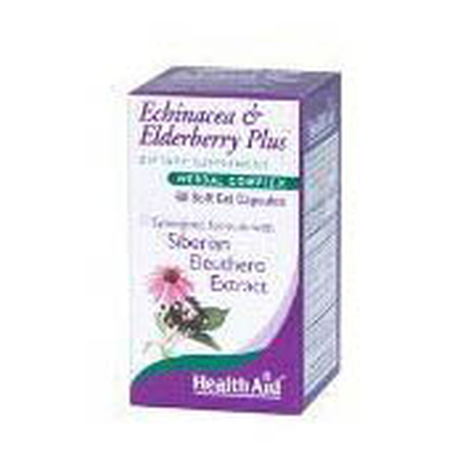 HEALTH AID Echinacea and Elderberry Plus Για την Προστασία του Ανοσοποιητικού 60 Κάψουλες