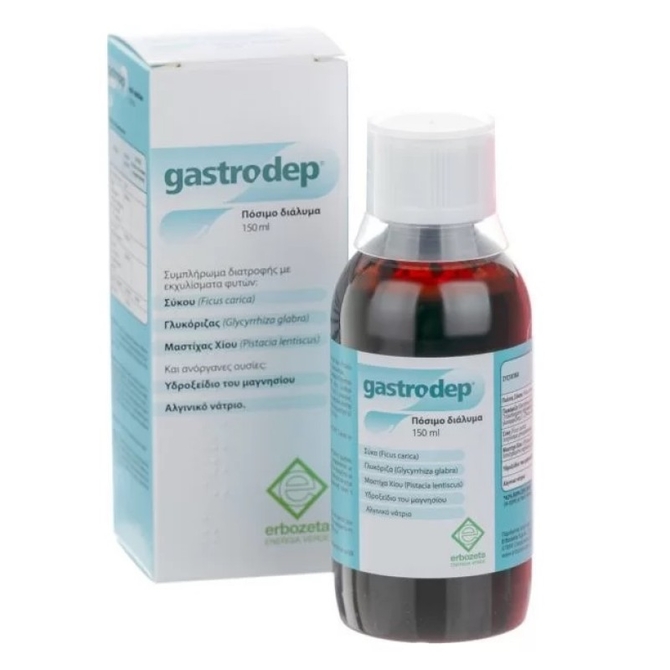 ERBOZETA Gastrodep Συμπλήρωμα Διατροφής για την Καλή Υγεία του Πεπτικού Συστήματος σε Πόσιμο Διάλυμα 150ml
