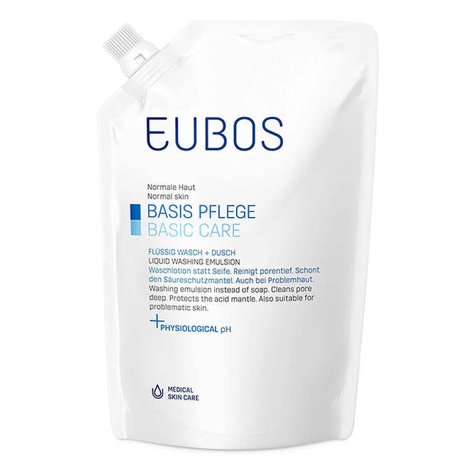 EUBOS Basic Care Blue Refill Ανταλλακτικό Υγρό Καθαρισμού Προσώπου και Σώματος 400ml