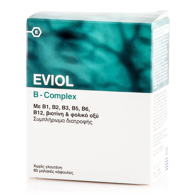 EVIOL B Complex Συμπλήρωμα Διατροφής Για Τη Λειτουργία Του Νευρικού Συστήματος 60 κάψουλες