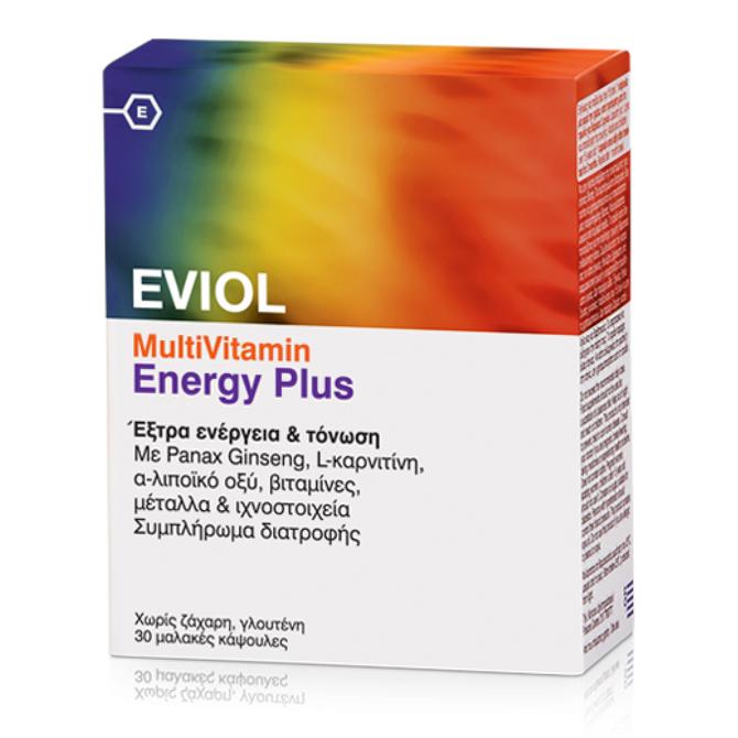 EVIOL Multivitamin Energy Plus Για Έξτρα Ενέργεια & Τόνωση 30 κάψουλες