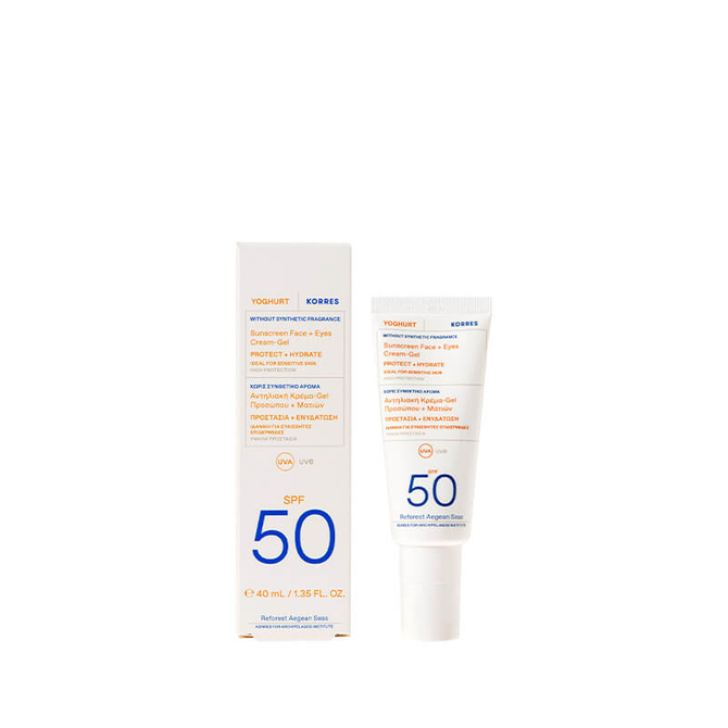KORRES Sunscreen Face & Eyes Cream-Gel Αντηλιακή Κρέμα Προσώπου & Ματιών SPF50 40ml
