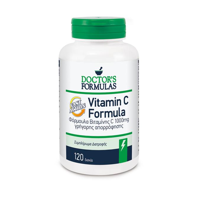 DOCTOR'S FORMULAS Vitamin C Formula Fast Action 1000mg 120 δισκία