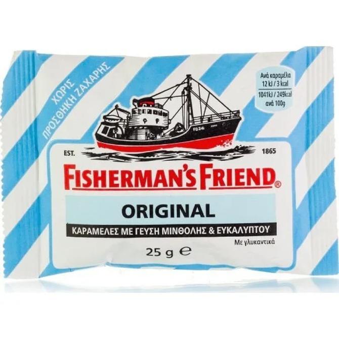 FISHERMAN'S FRIEND Original Καραμέλες Για Τον Πονόλαιμο Χωρίς Ζάχαρη (Με Γλυκαντικά) 25gr