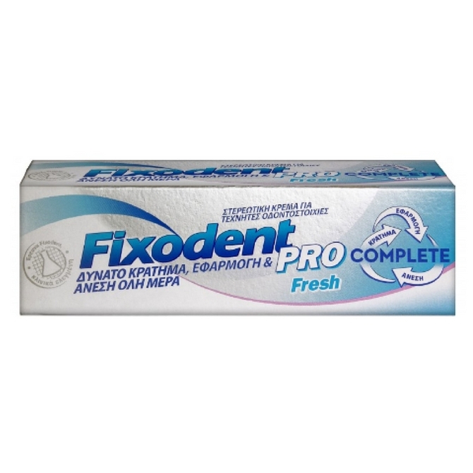 FIXODENT PRO Fresh Complete Στερεωτική Κρέμα Για Τεχνητές Οδοντοστοιχίες 47gr