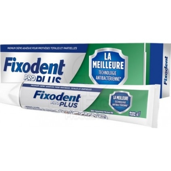 FIXODENT Pro Plus Antibacterial Technology Στερεωτική Κρέμα για Ολικές & Μερικές Τεχνητές Οδοντοστοιχίες Κατά της Δυσάρεστης Αναπνοής με Γεύση Μέντα 40gr