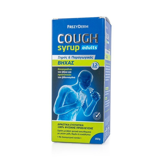 FREZYDERM Cough Syrup Adults Σιρόπι για τον Ξηρό και Παραγωγικό Βήχα 12 Ετών+ 182gr